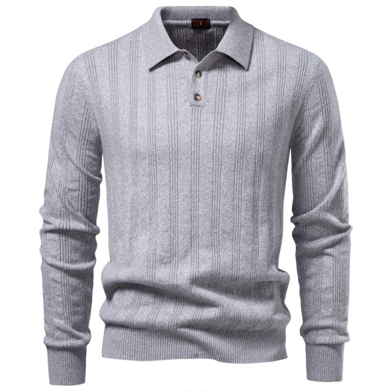 Callum Hartley | Ribbed Knit Sweater With Polo Collar