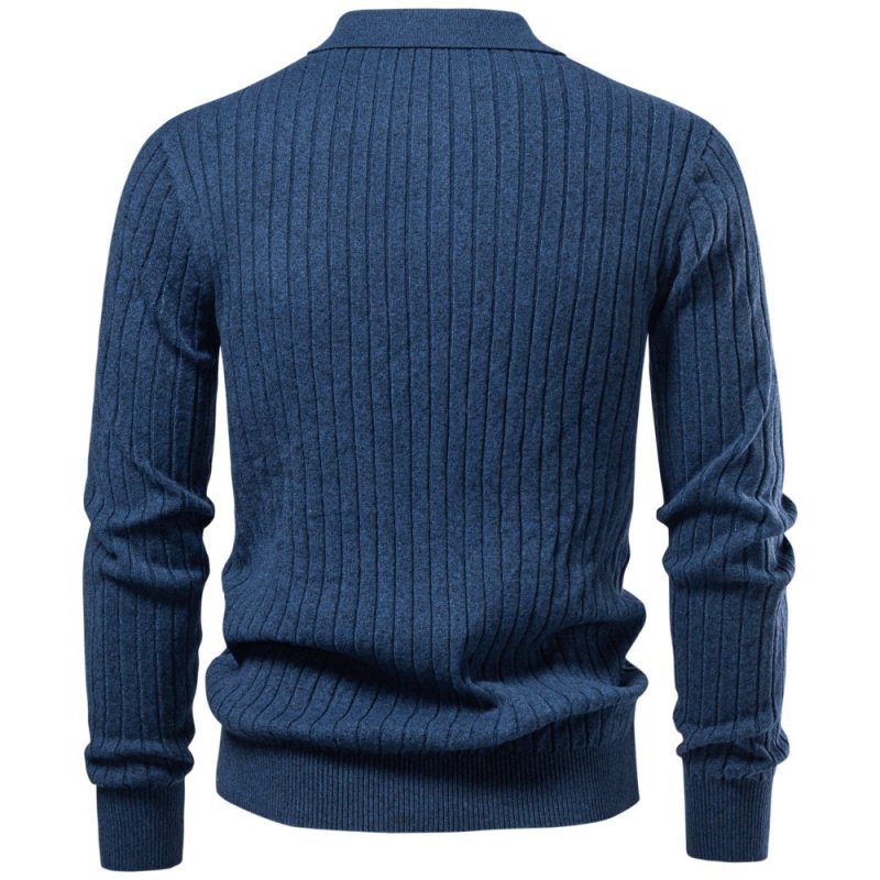 Callum Harwood | Cable-Knit Polo Sweater For Men