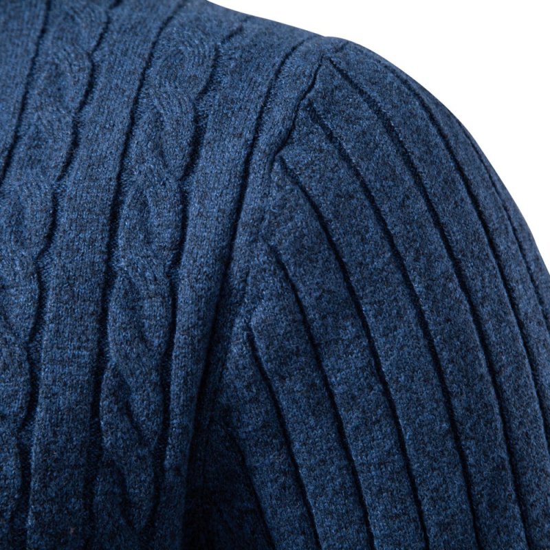Callum Harwood | Cable-Knit Polo Sweater For Men
