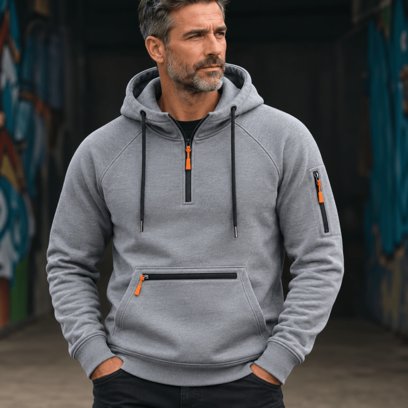 Oliver Hall | Quarter-Zip Fleece Hoodie for Men
