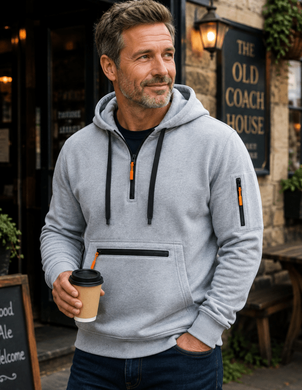 Oliver Hall | Quarter-Zip Fleece Hoodie for Men