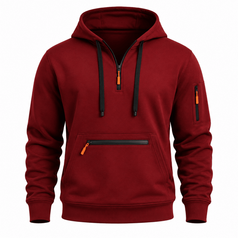 Oliver Hall | Quarter-Zip Fleece Hoodie for Men