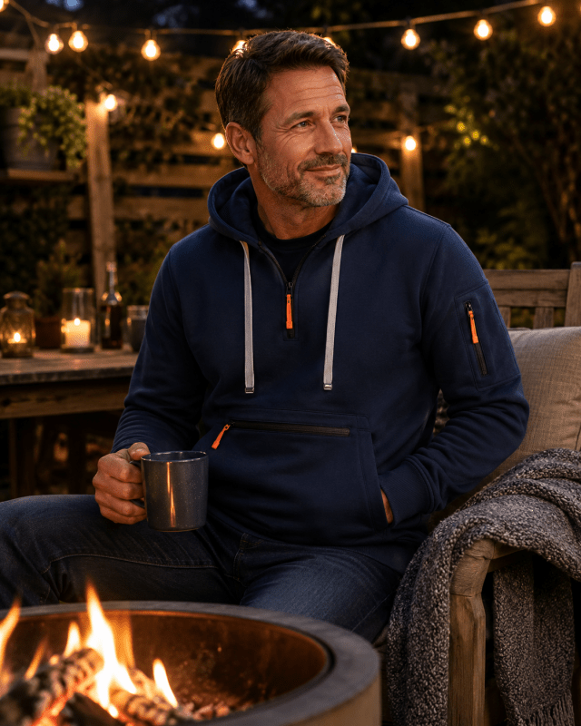 Oliver Hall | Quarter-Zip Fleece Hoodie for Men