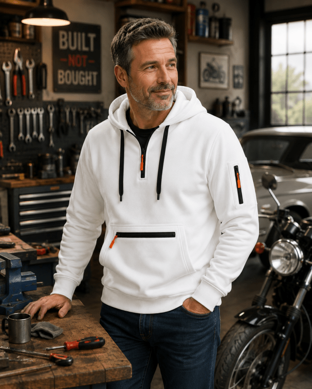 Oliver Hall | Quarter-Zip Fleece Hoodie for Men
