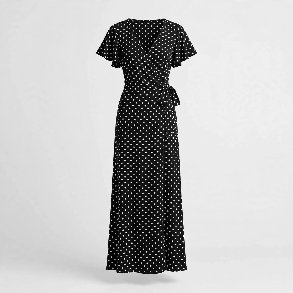 Adeline Marsh | Polka Dot V-Neck Maxi Dress