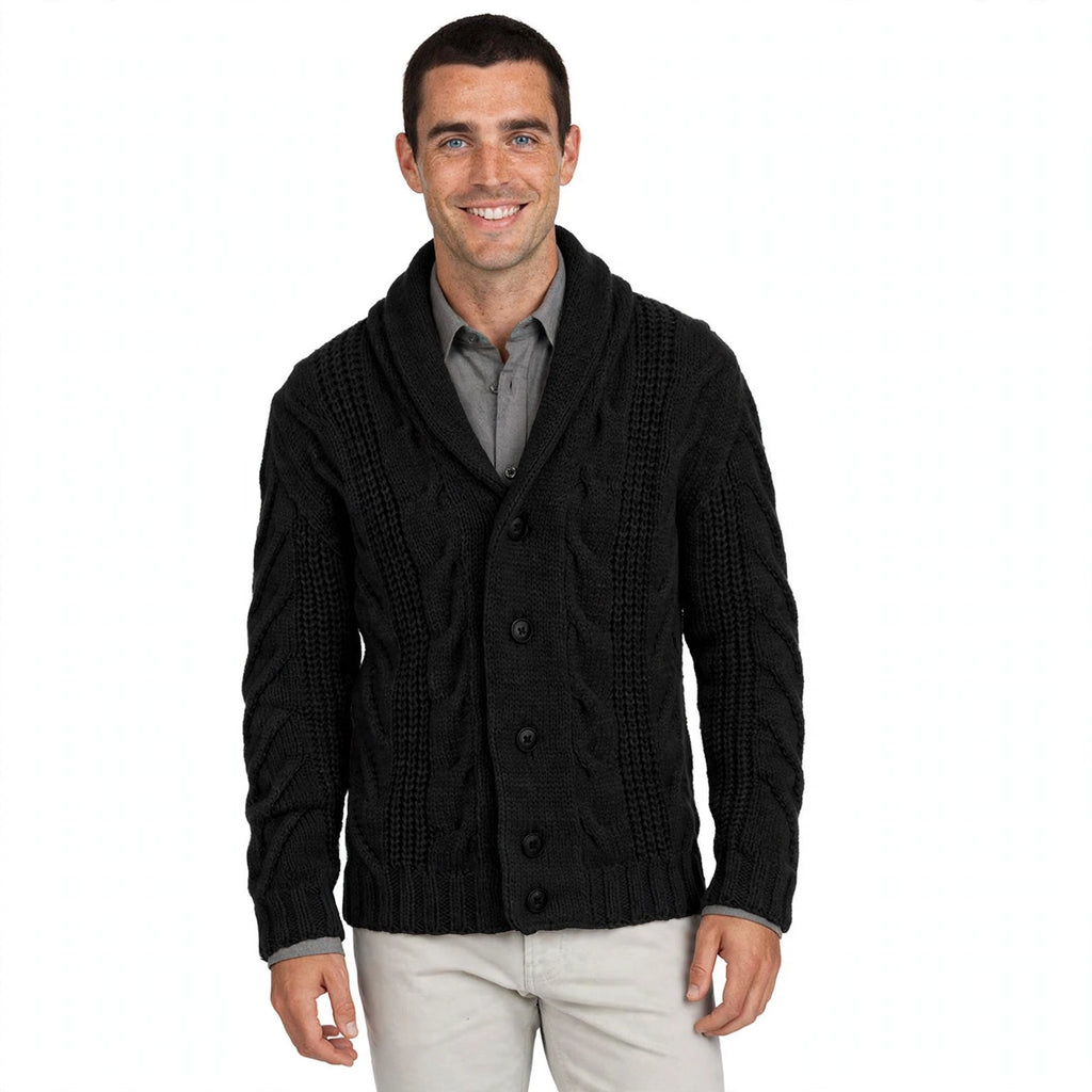 Nigel Fenchurch | Cable Knit Shawl Collar Sweater