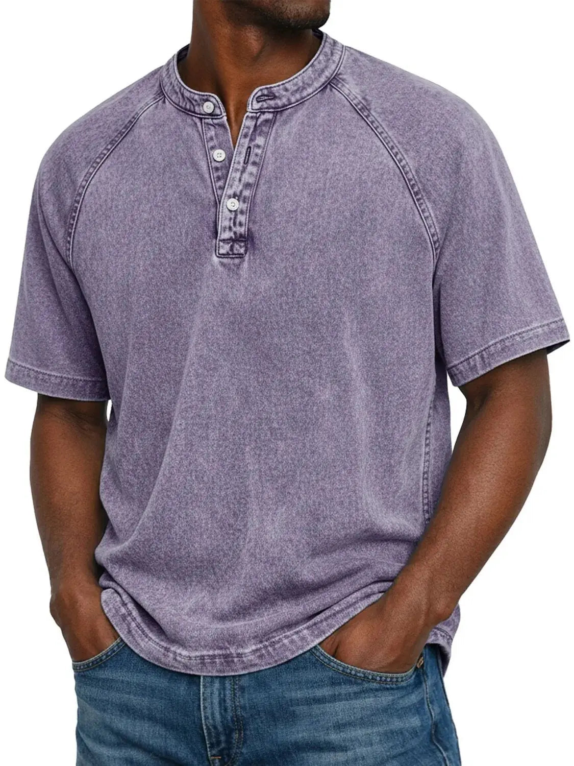 Matteo Sinclair | Vintage Henley T-Shirt For Men