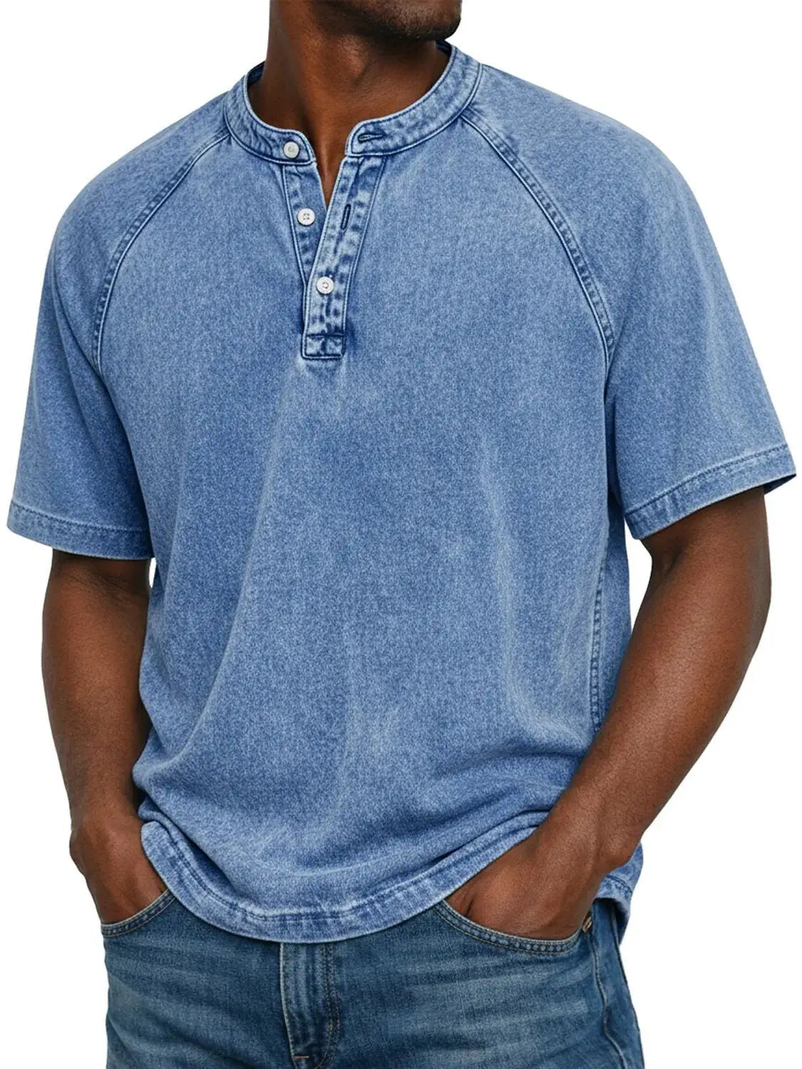 Matteo Sinclair | Vintage Henley T-Shirt For Men