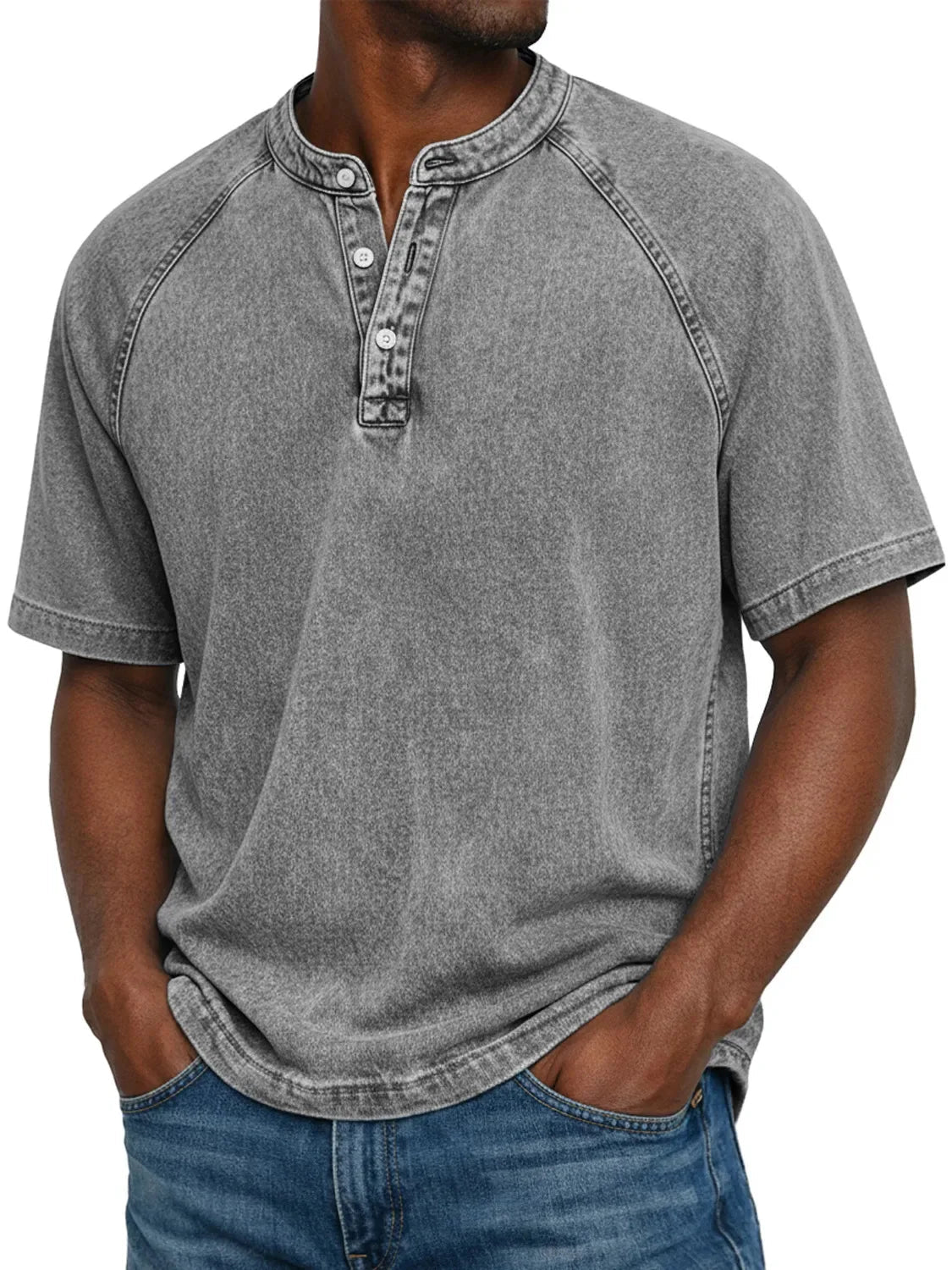 Matteo Sinclair | Vintage Henley T-Shirt For Men