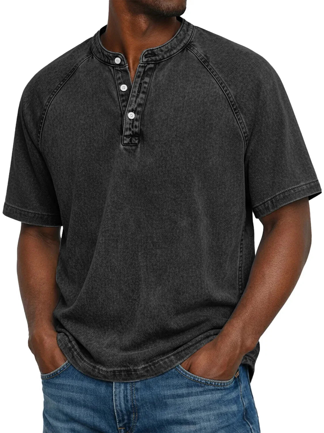Matteo Sinclair | Vintage Henley T-Shirt For Men