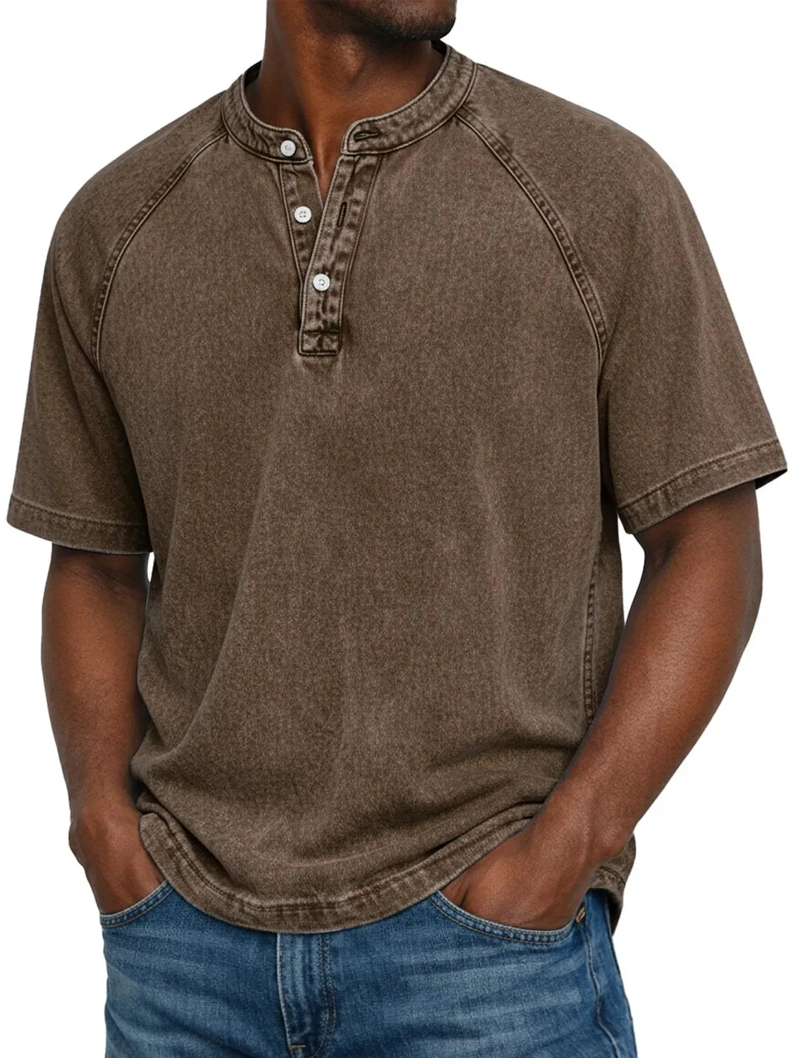 Matteo Sinclair | Vintage Henley T-Shirt For Men