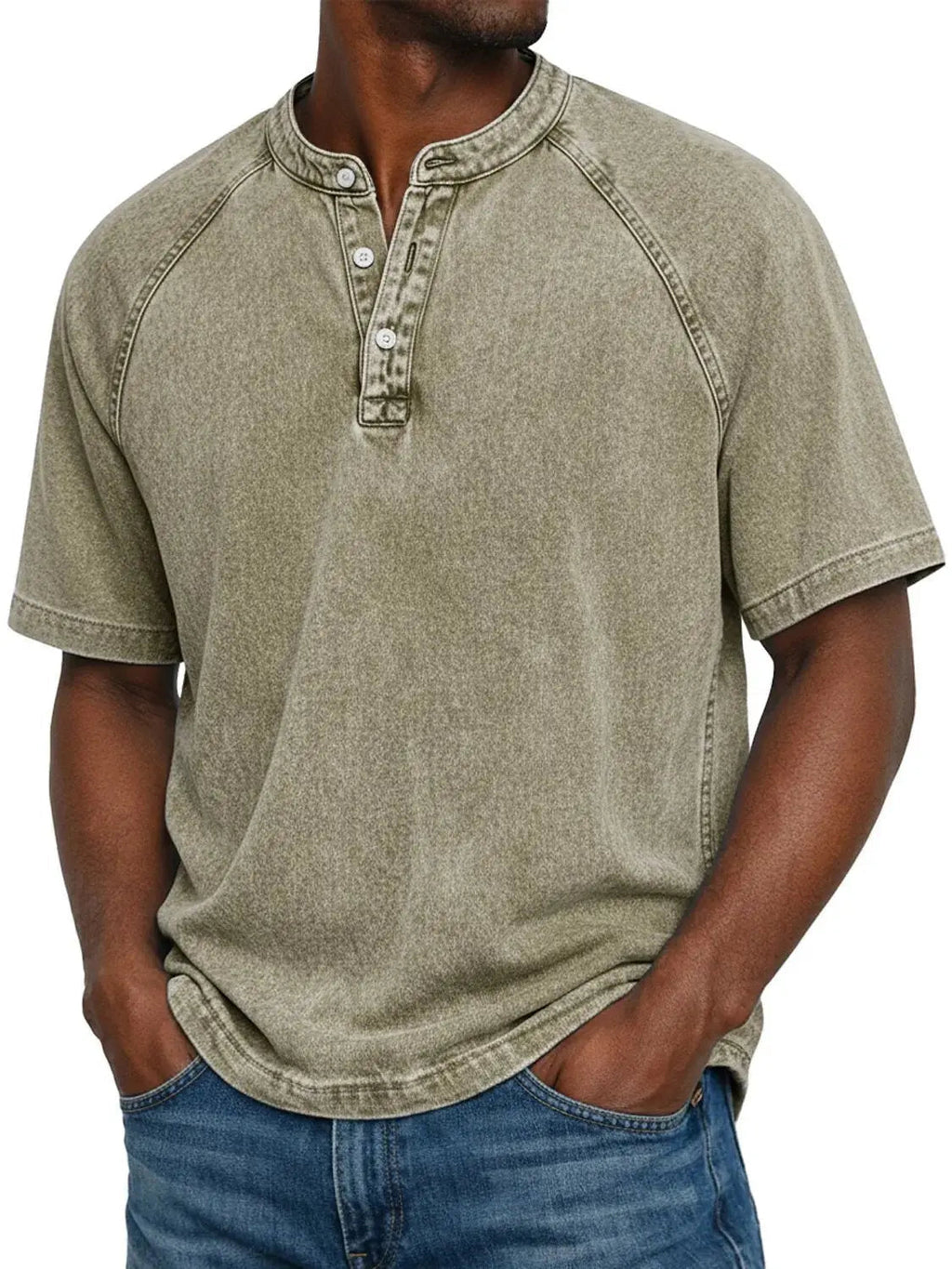 Matteo Sinclair | Vintage Henley T-Shirt For Men
