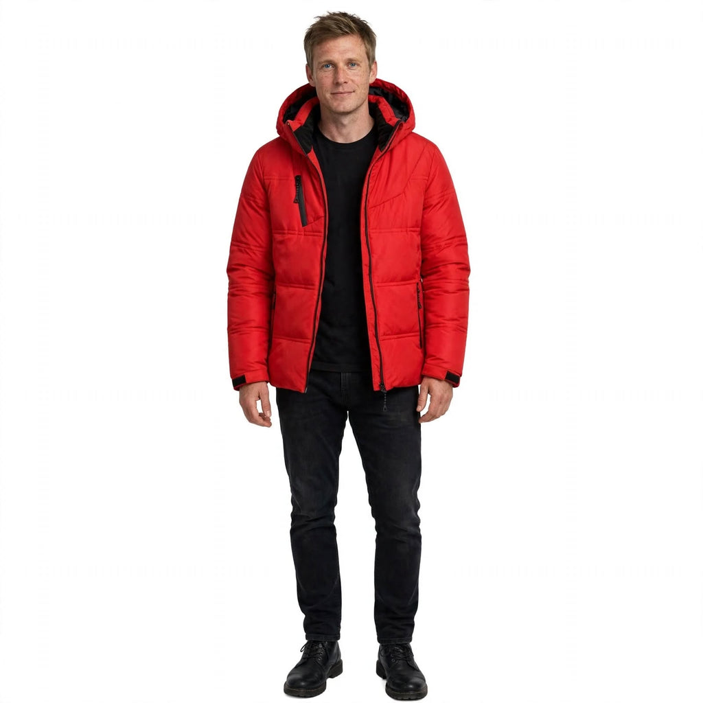 Edward Prescott | Thick Padded Mens Jacket With Hood