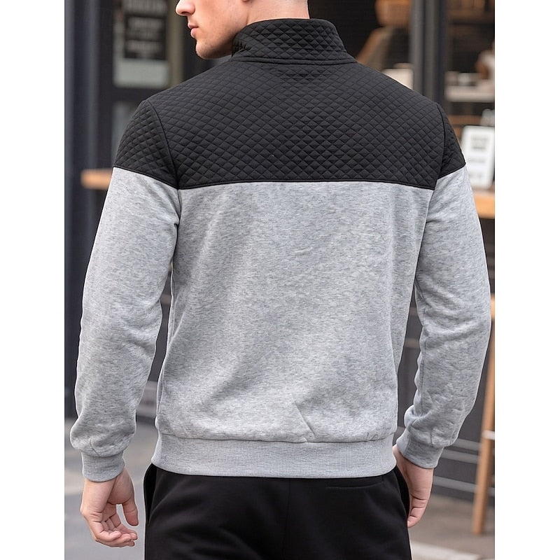 Lachlan Calder | Textured Quarter-Zip Sweatshirt For Men