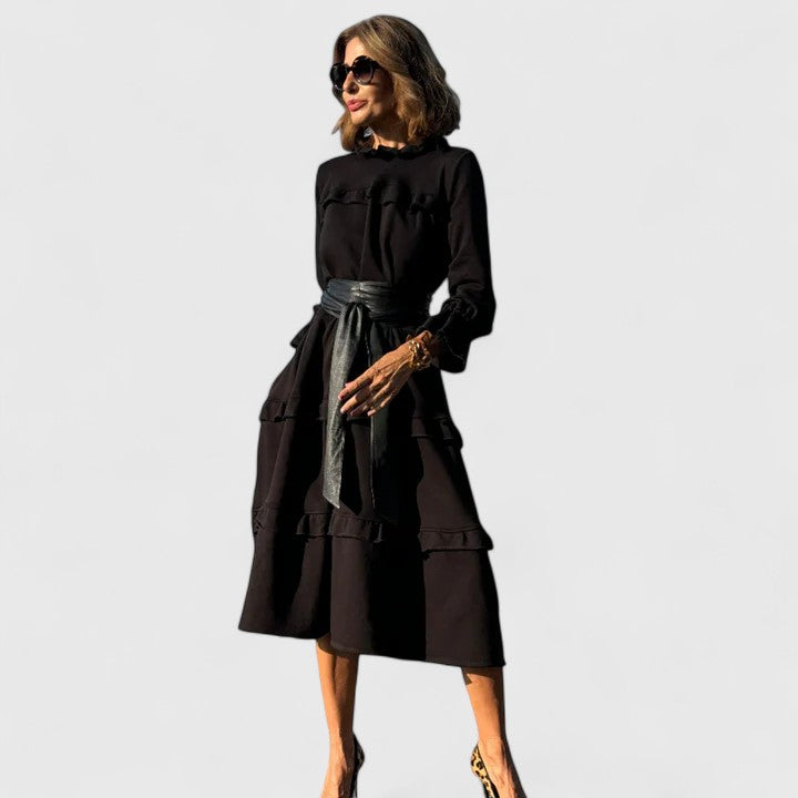 Freya Sutton | Ruffled Maxi Dress With Long Sleeves