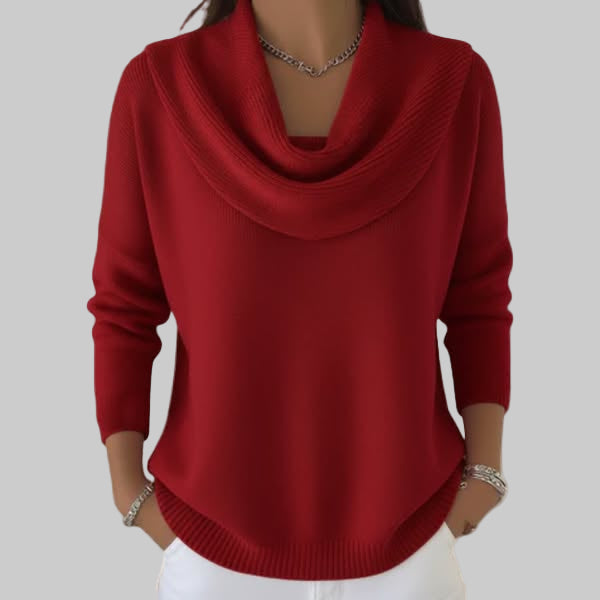 Daisy Fenchurch | Cowl Neck Sweater With Ribbed Trim