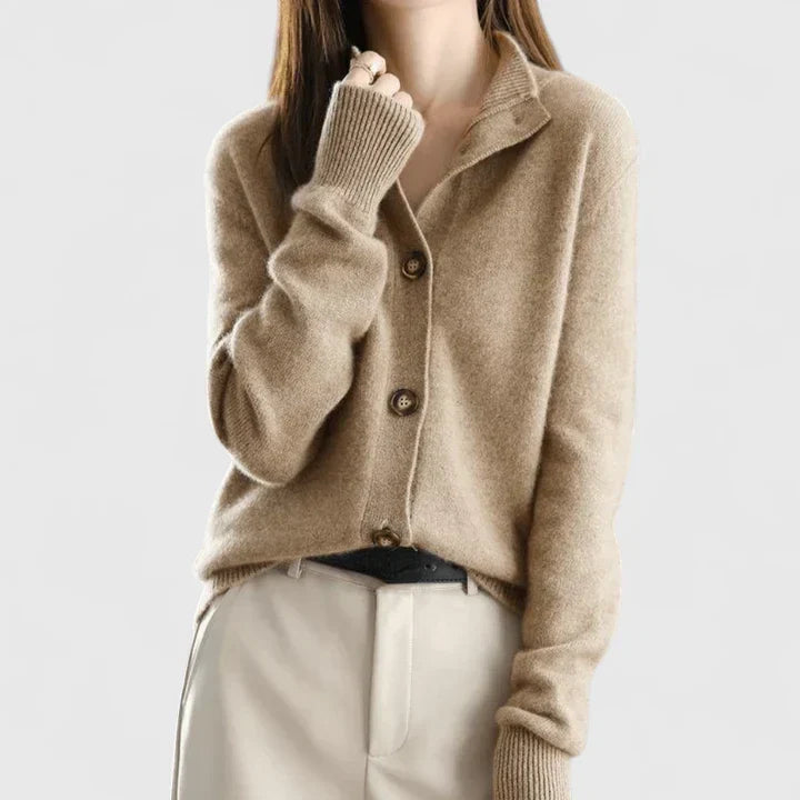 Charlotte Baxter | Refined Collared Button Cardigan