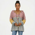 Imogen Cooper | Colour Block Cable Knit Hoodie