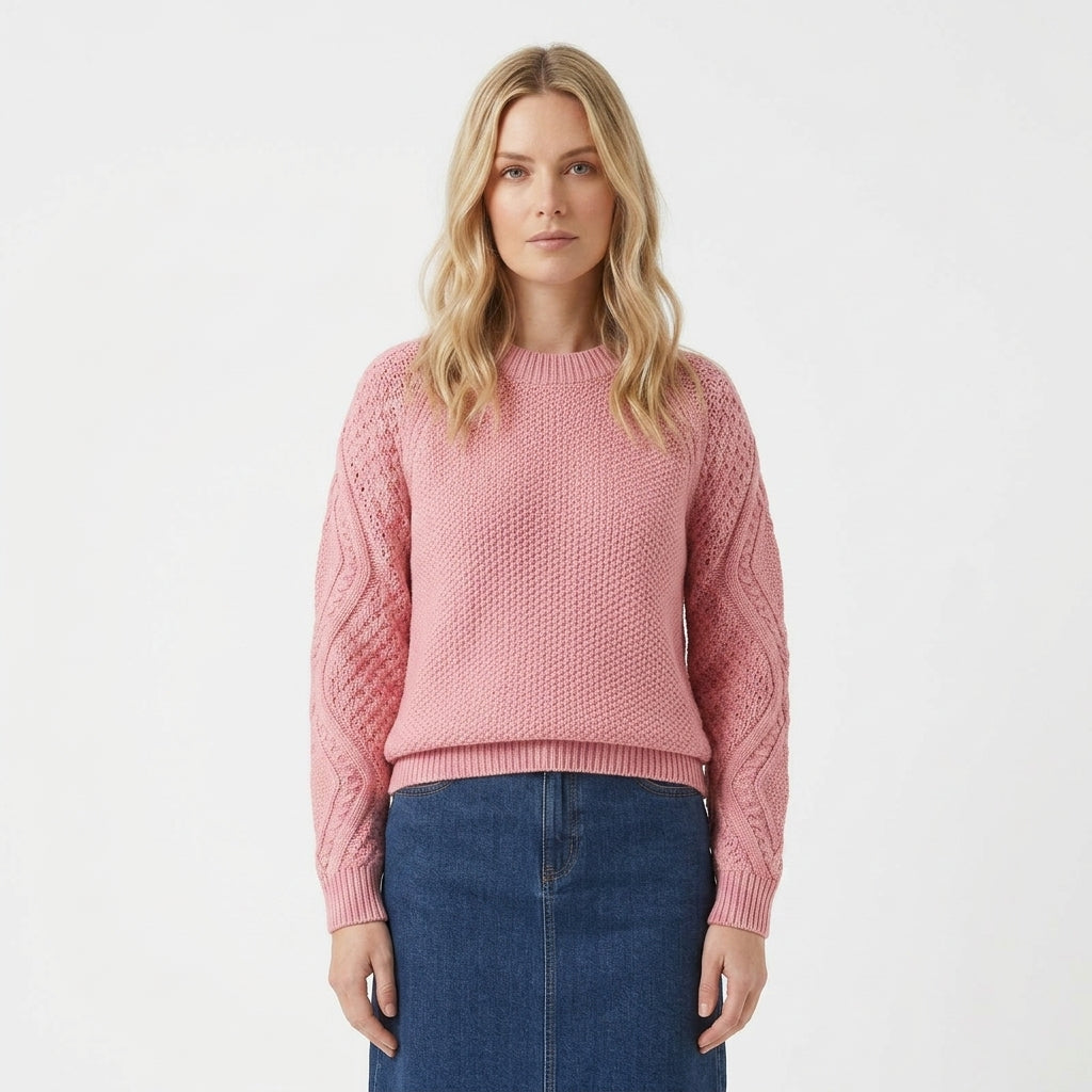 Imogen Wright | Chunky Knit Round Neck Jumper