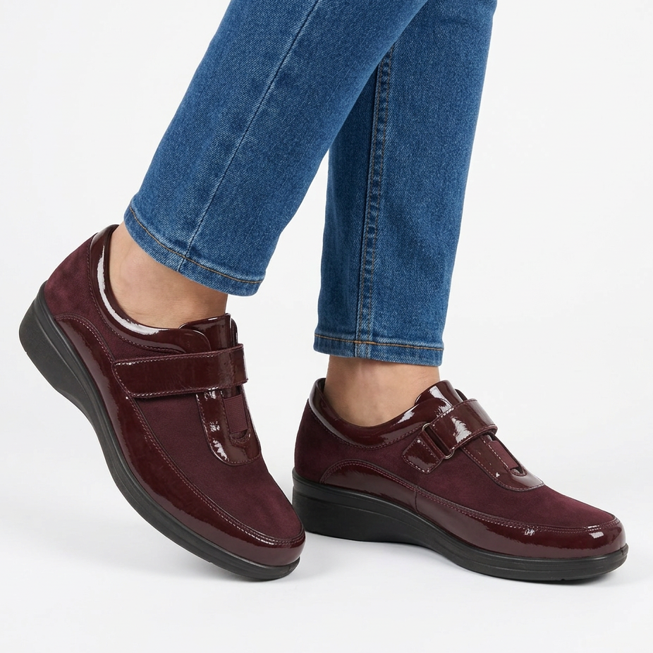 Women's Shock-Absorbing Hook-and-Loop Wedge Loafers
