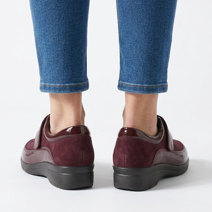 Women's Shock-Absorbing Hook-and-Loop Wedge Loafers