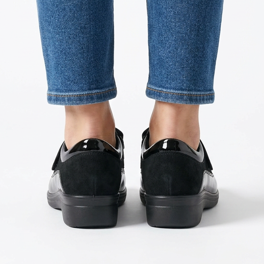 Women's Shock-Absorbing Hook-and-Loop Wedge Loafers