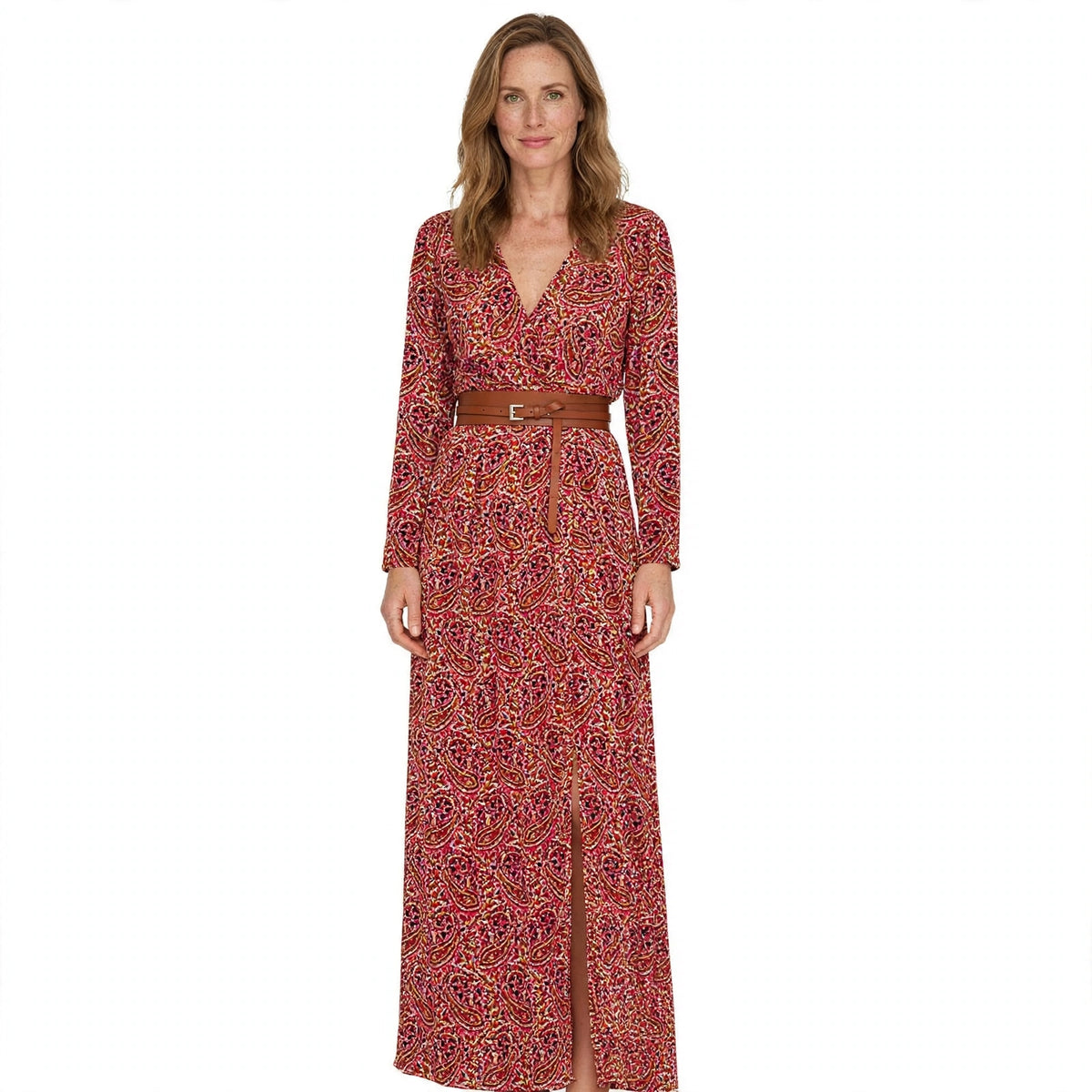 Daisy Merton | Paisley Print Maxi Dress With Wrap Front