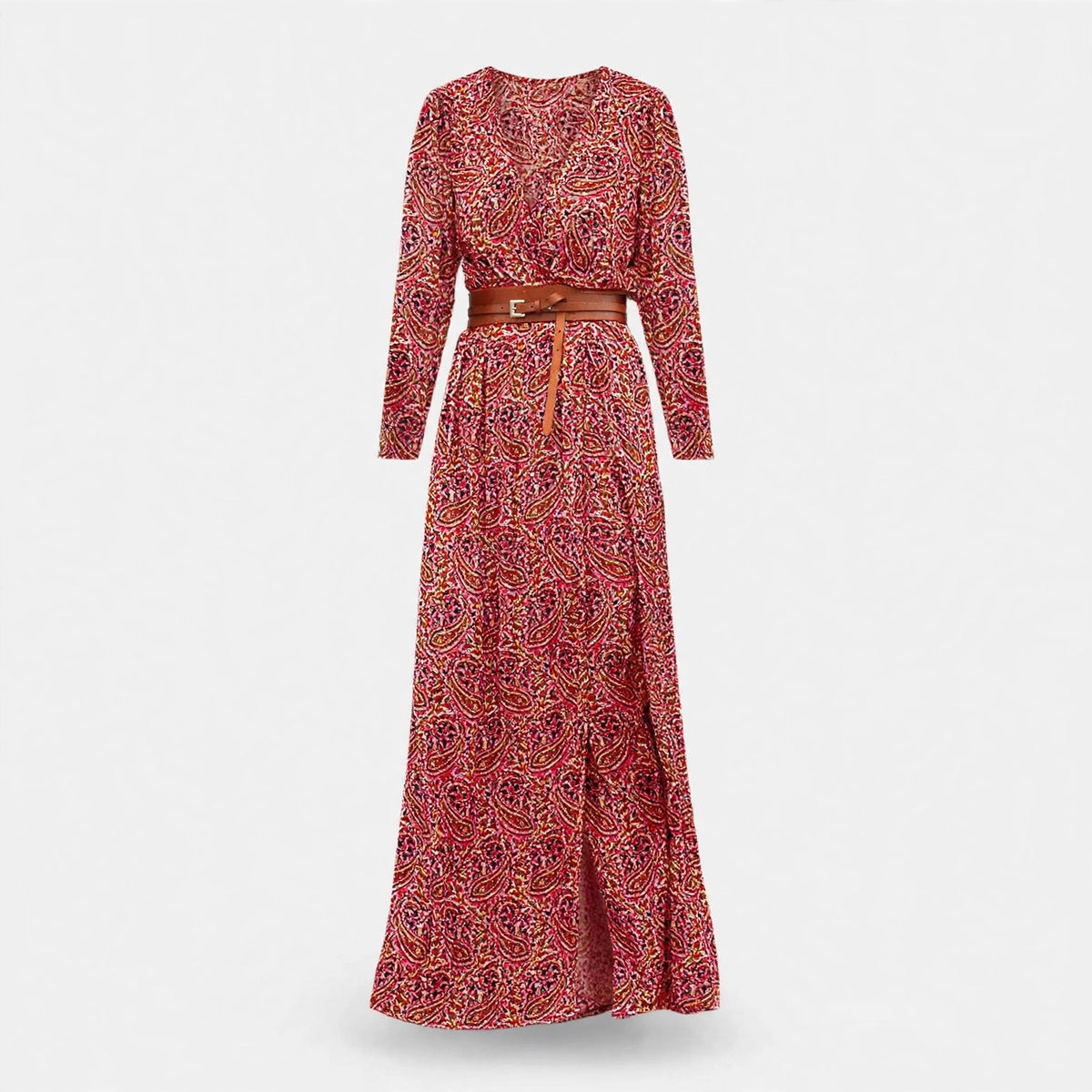 Daisy Merton | Paisley Print Maxi Dress With Wrap Front