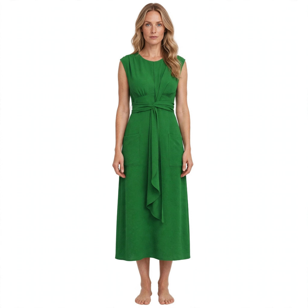 Alice Grantham | Sleeveless Tie-Waist Maxi Dress