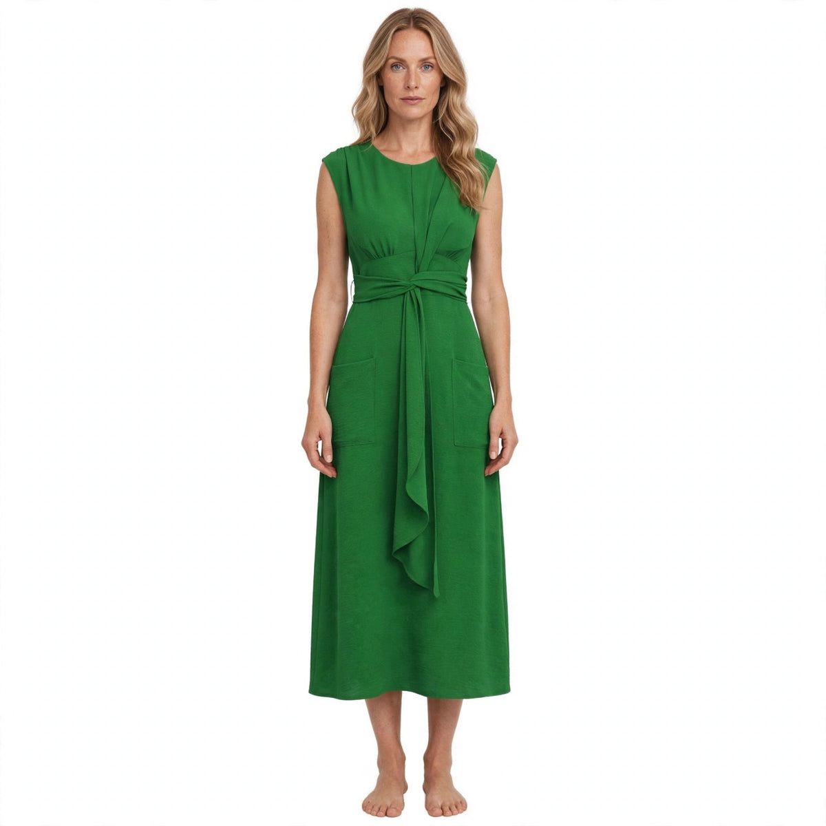 Alice Grantham | Sleeveless Tie-Waist Maxi Dress