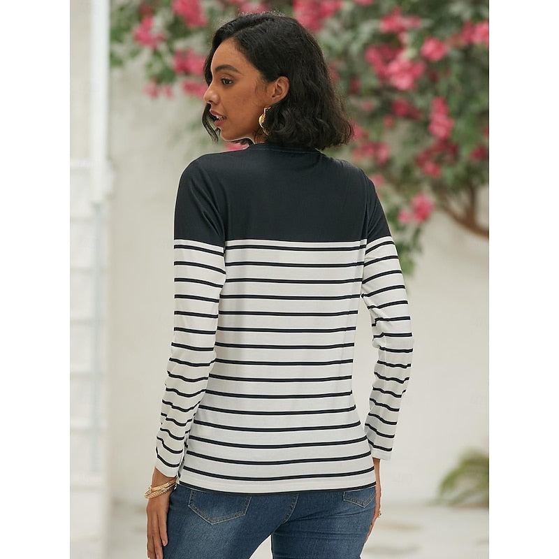 Deirdre Mulcahy | Striped Long Sleeve Top