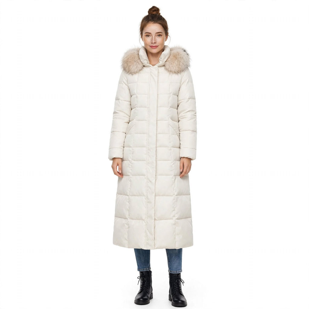 Millicent Hargreave | Olive Faux Fur Hooded Puffer Coat