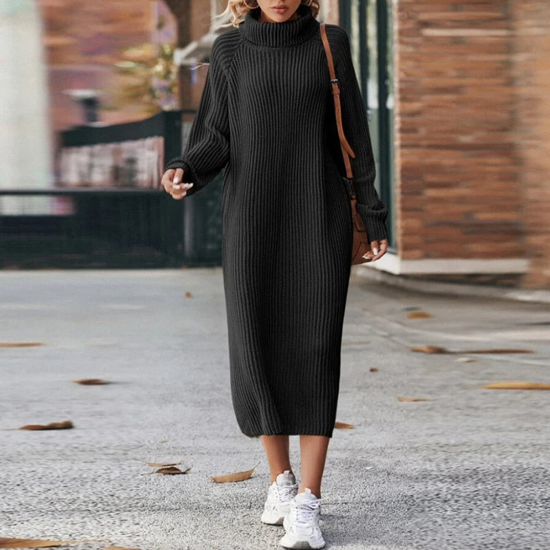Cressida Lockhart | Ribbed Turtleneck Midi Dress