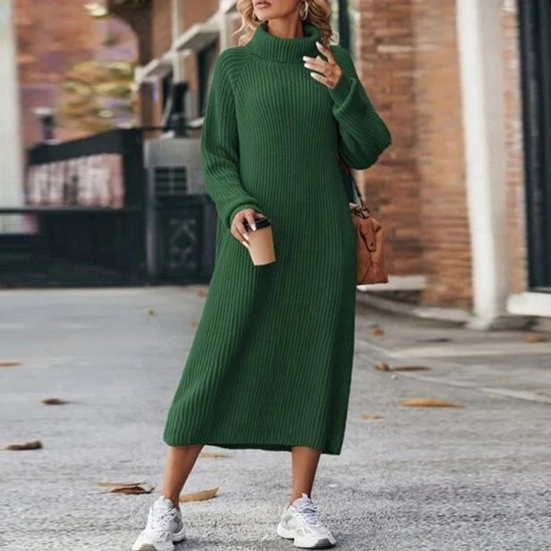 Cressida Lockhart | Ribbed Turtleneck Midi Dress