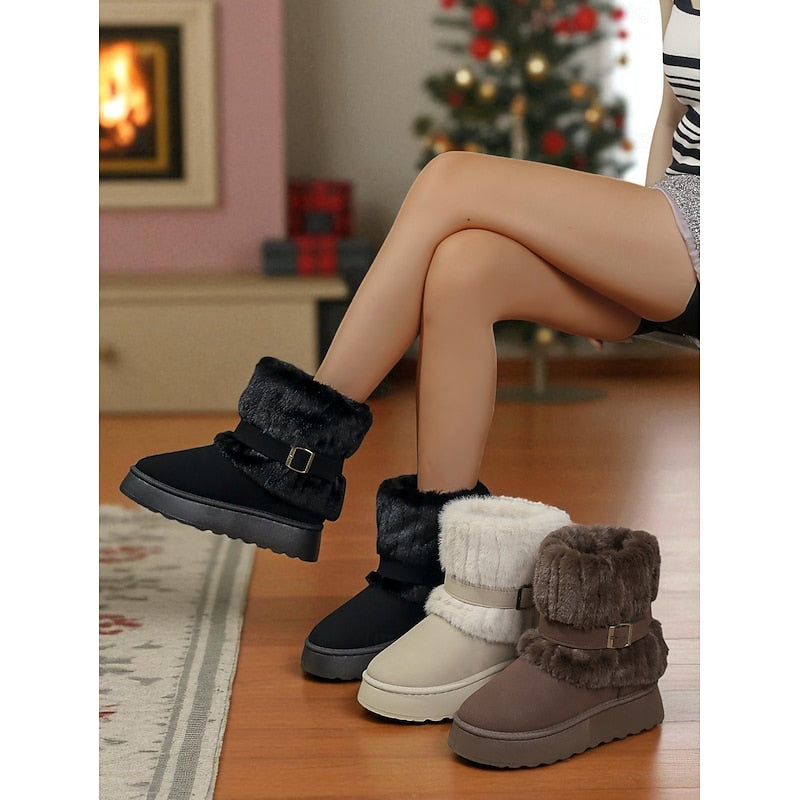 Olivia Wilson | Cozy Fur-Trimmed Snow Boots