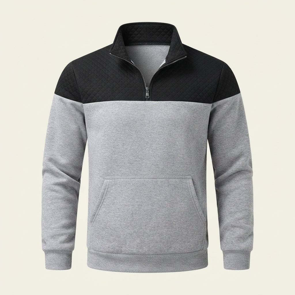Lachlan Calder | Textured Quarter-Zip Sweatshirt For Men