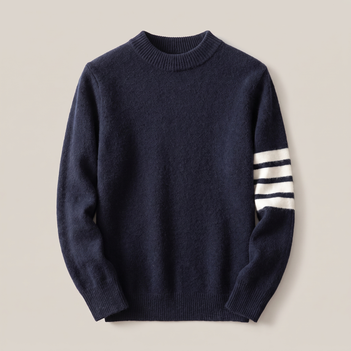 NO CJ | Miles Redmond | Cashmere-Blend Sweater With Sleeve Stripe Detail