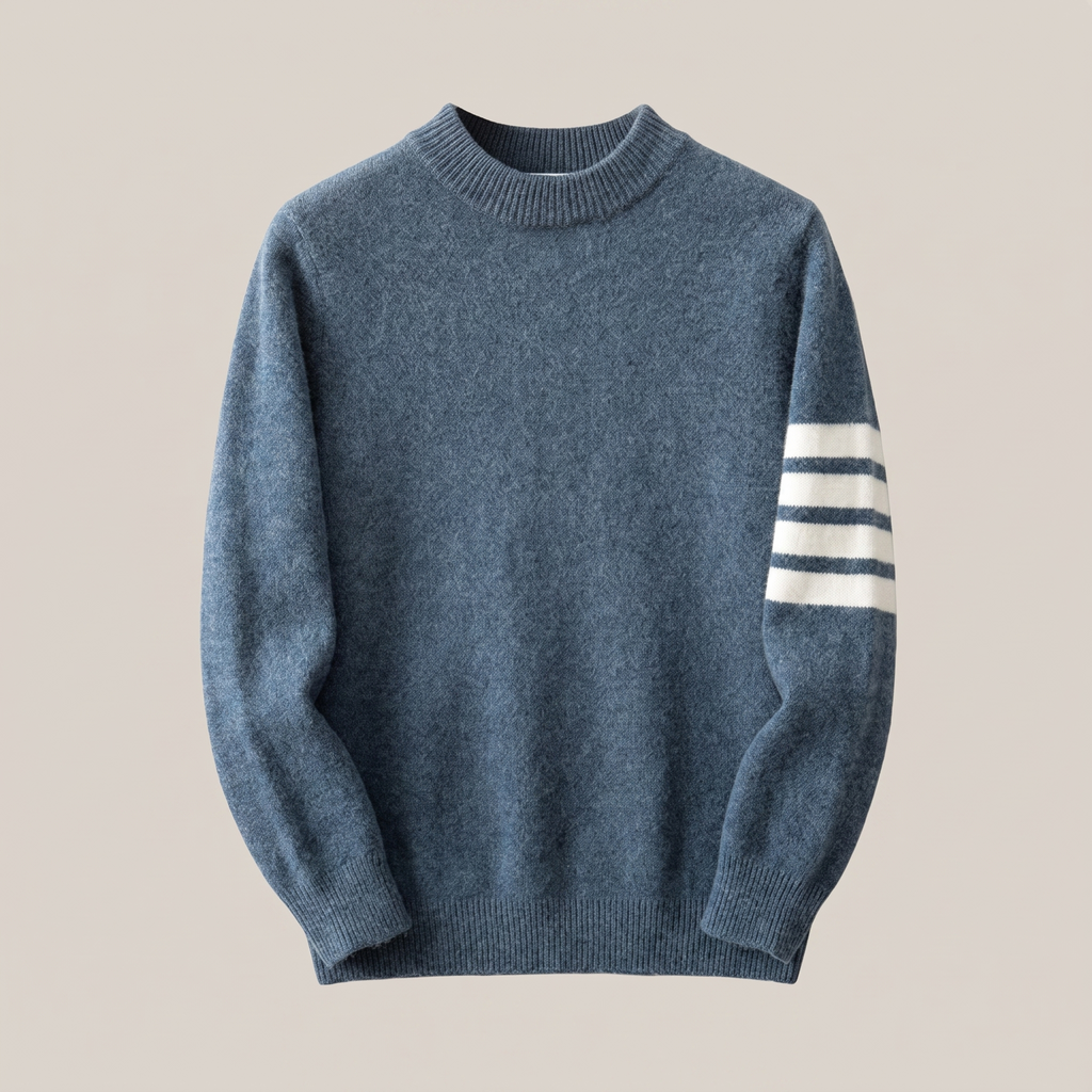 NO CJ | Miles Redmond | Cashmere-Blend Sweater With Sleeve Stripe Detail