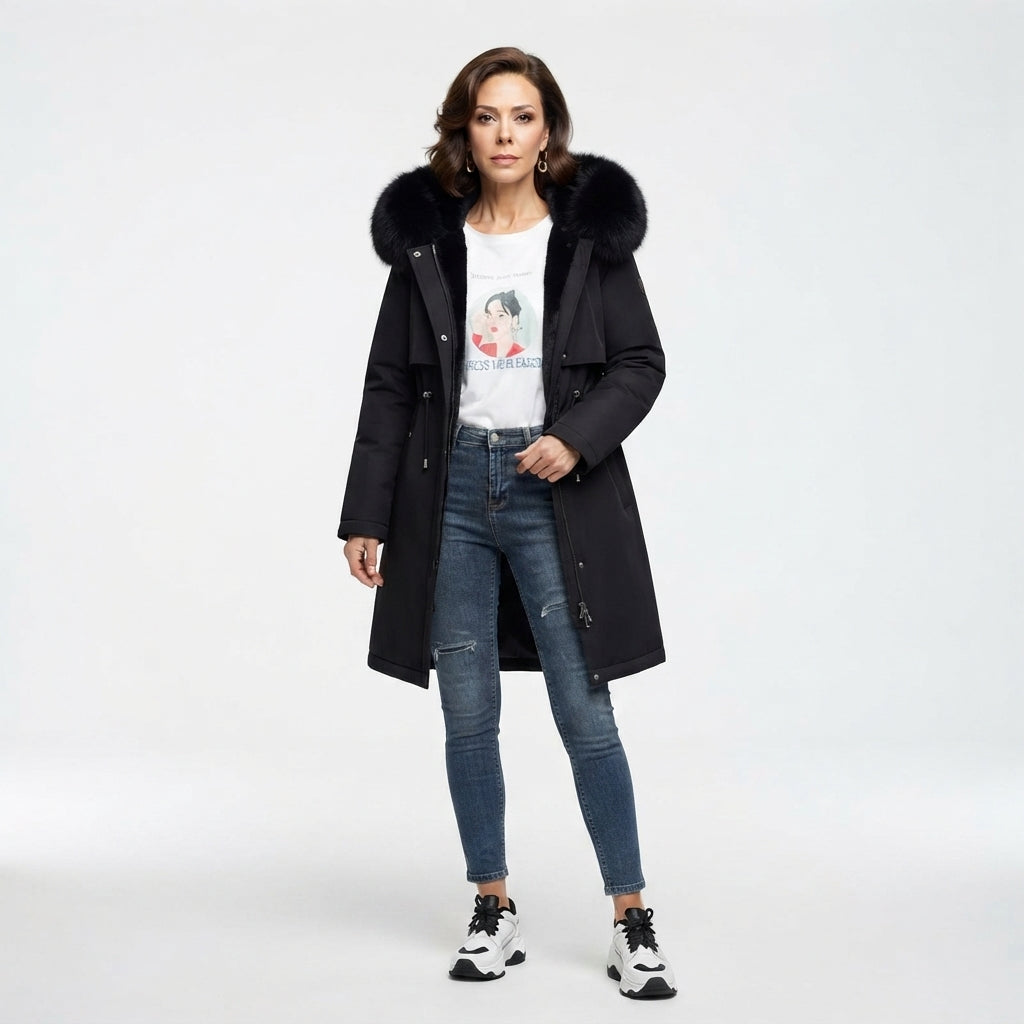 Lydia Thomas | Waterproof Faux Fur Hood Parka Coat