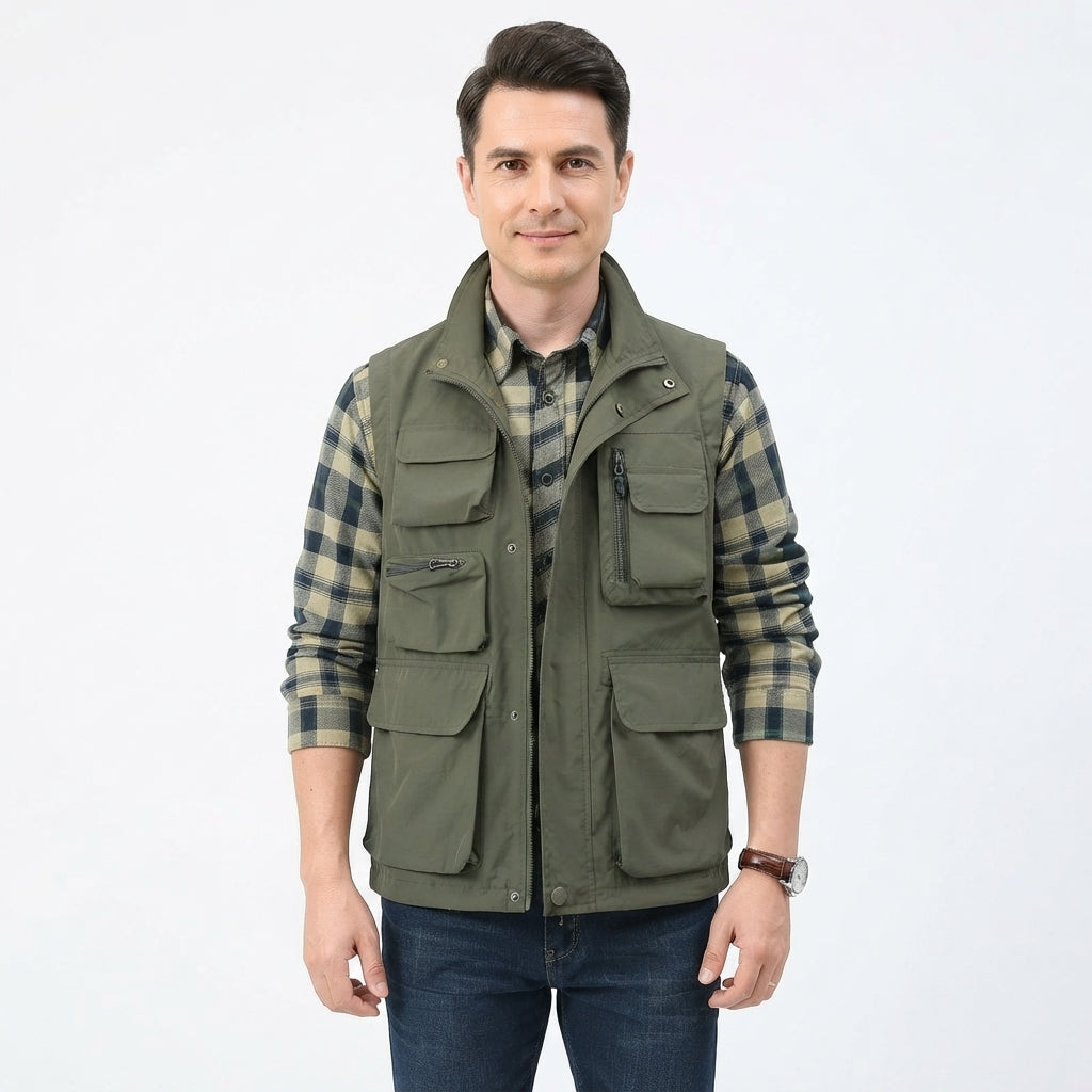 Malcolm Sheridan | Multi-Pocket Utility Vest for Men