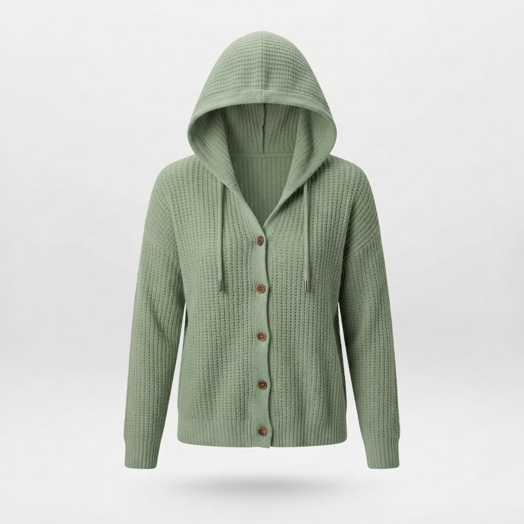 Marianne Fitzgerald | Hooded Waffle-Knit Cardigan For Women