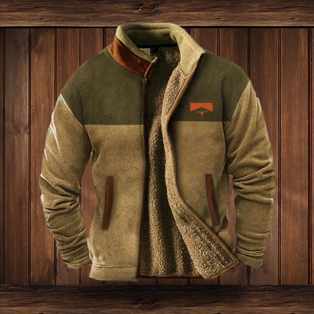 Callan Ashford | Sherpa-Lined Mens Jacket With Aztec Print