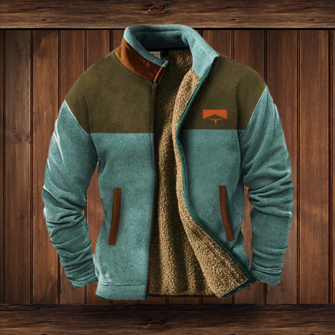 Callan Ashford | Sherpa-Lined Mens Jacket With Aztec Print