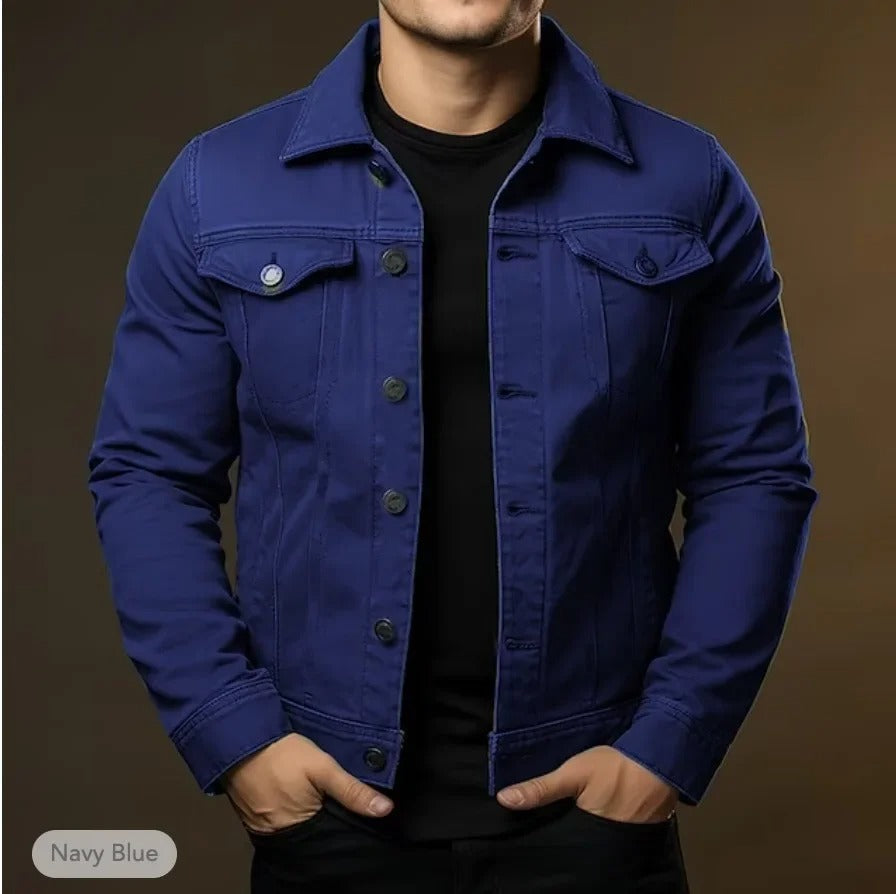 Graham Sinclair | White Denim Mens Jacket