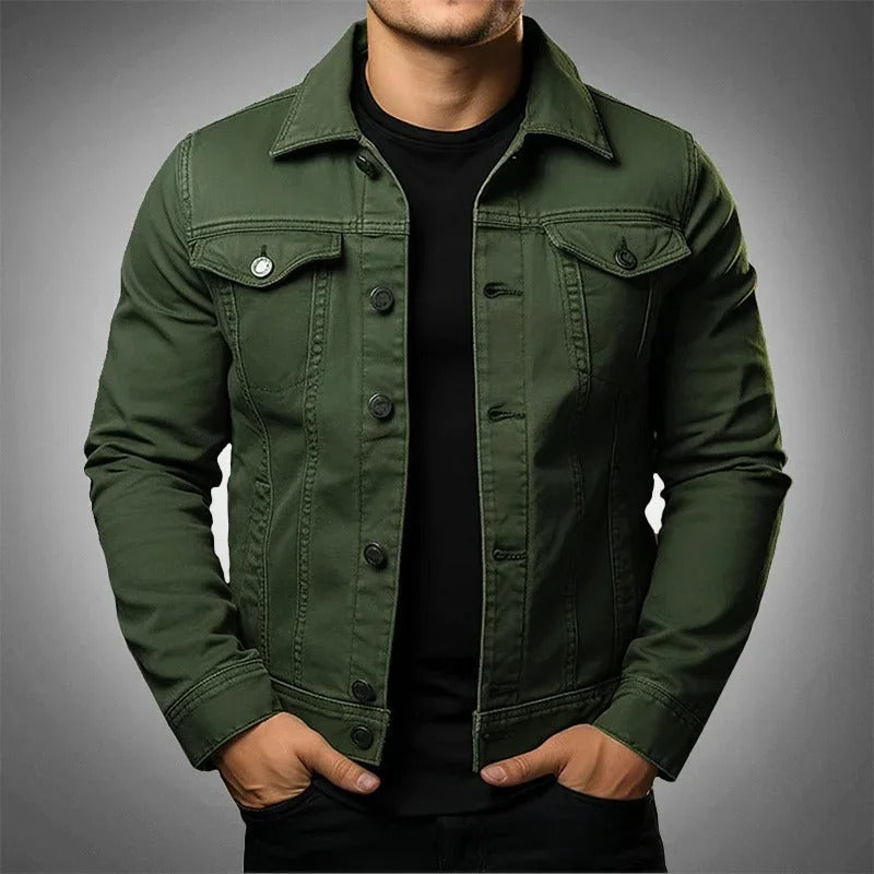 Graham Sinclair | White Denim Mens Jacket