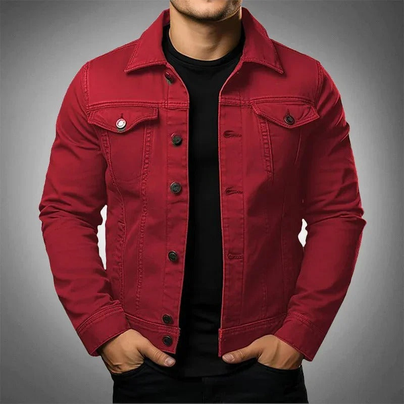 Graham Sinclair | White Denim Mens Jacket
