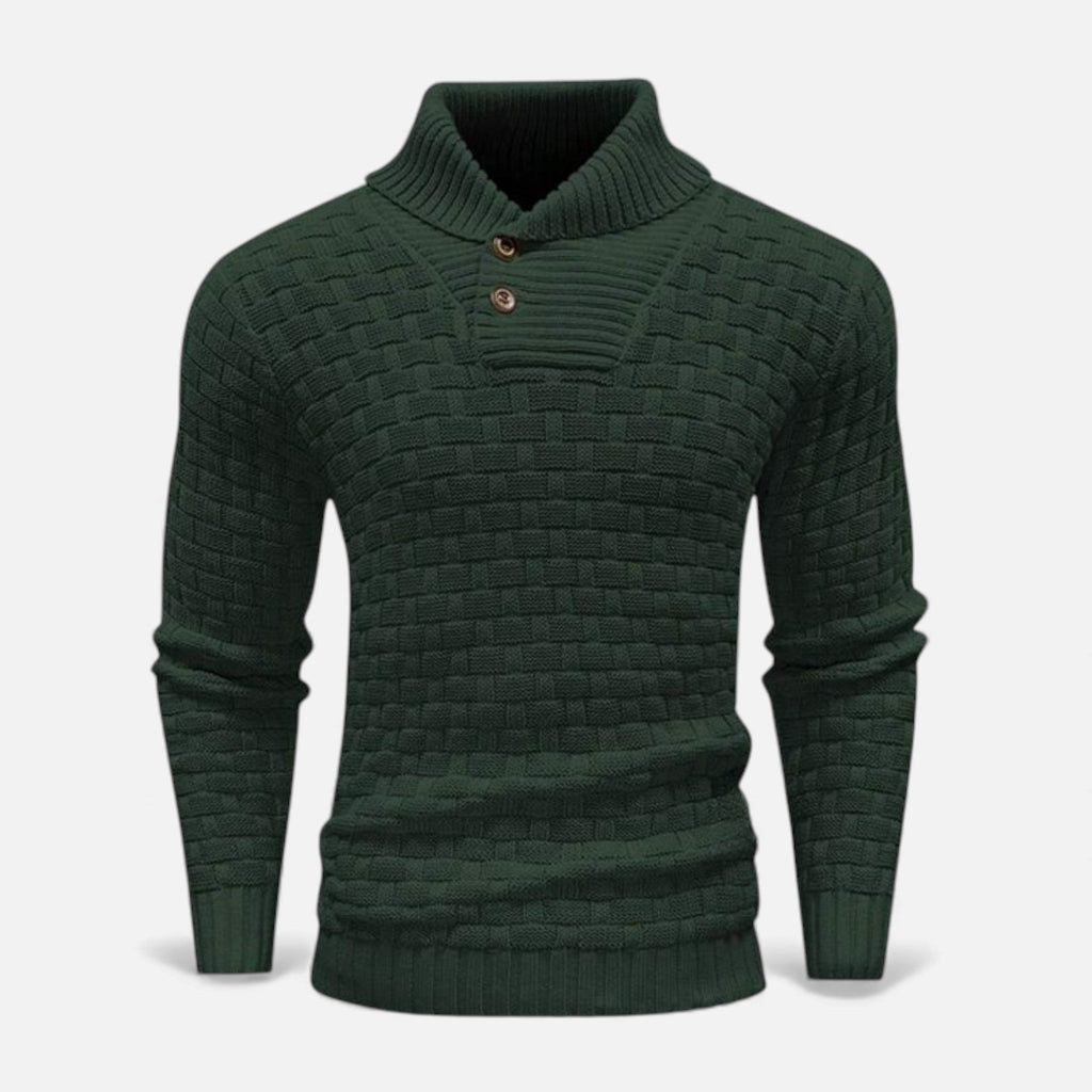 Reuben Aldridge | Shawl Collar Knit Sweater For Men