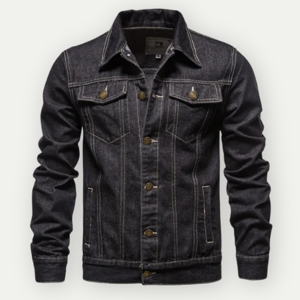 Gareth Hartwell | Black Denim Mens Jacket
