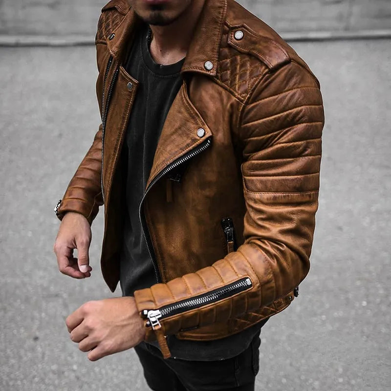 Angus Whitmore | Black Quilted Leather Jacket