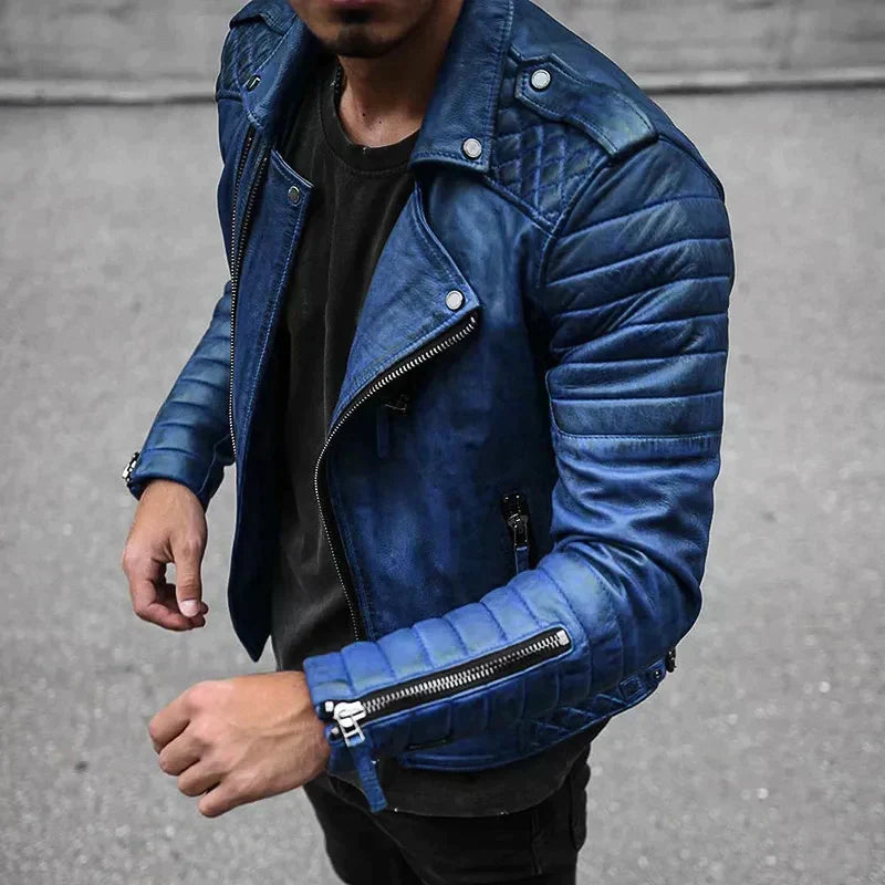 Angus Whitmore | Black Quilted Leather Jacket